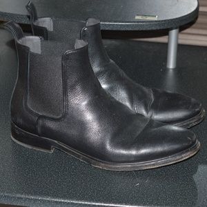 LANVIN Full-Grain Leather Chelsea Boots black us 9